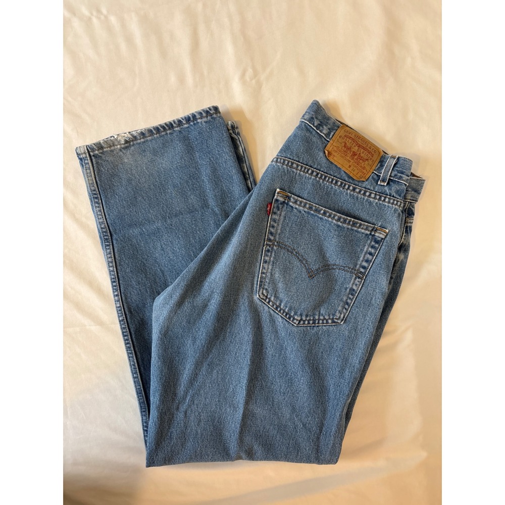 Levis 569 Loose Straight Fit Jeans Mens 34x32 Medium Wash Blue Denim 100% Cotton